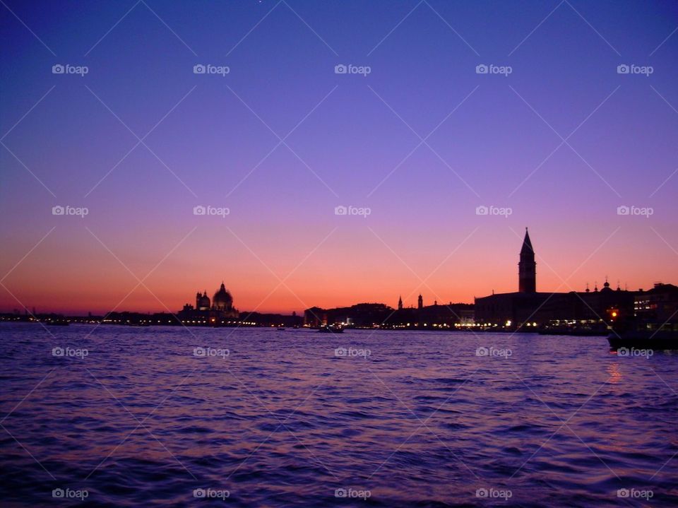 Sunset over Venice 