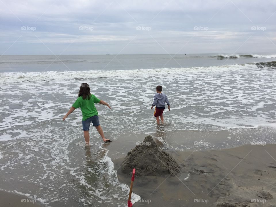 Chilly day on the beach