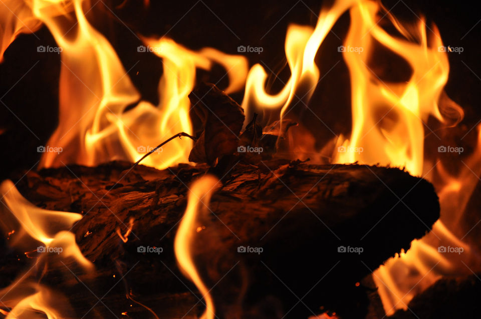 outdoors wood orange fire by refocusphoto