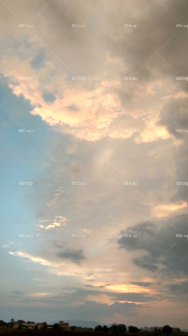 lovely clouds in the sky