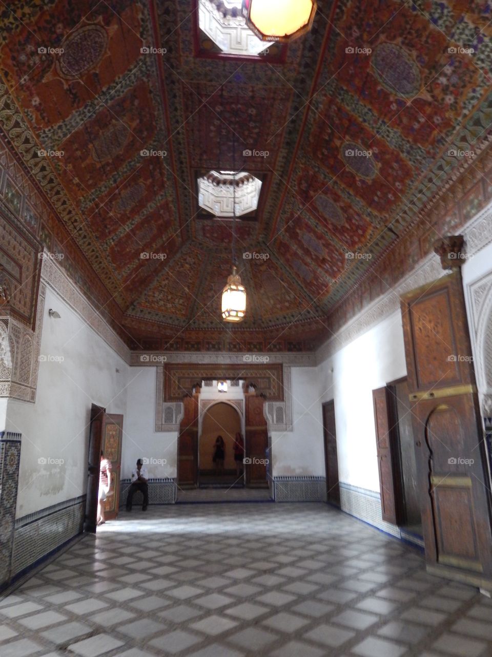 Inside of a palace in Marrakech, Morocco 