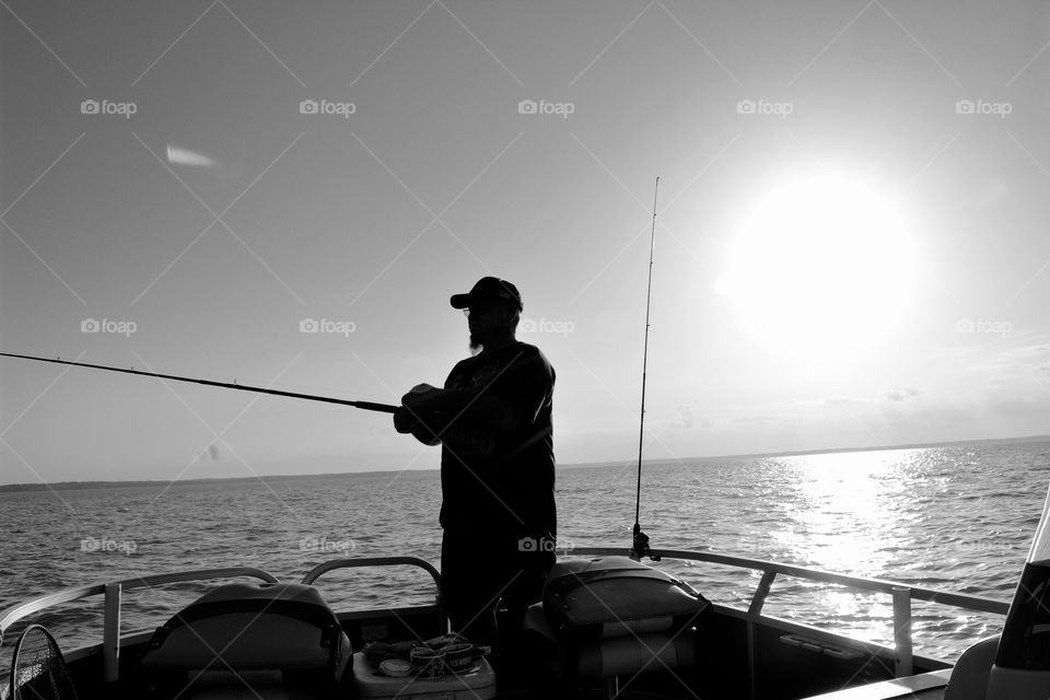 My husband fishing on lake Livingston 