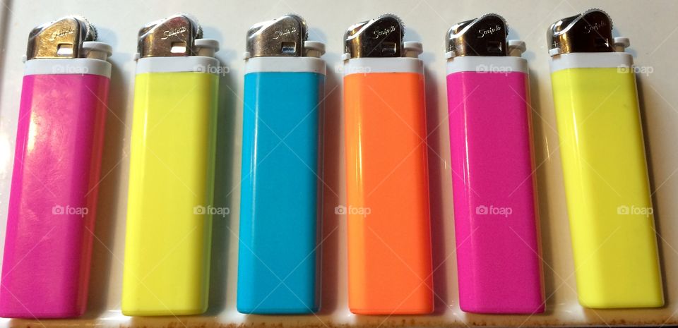 Colorful lighters 