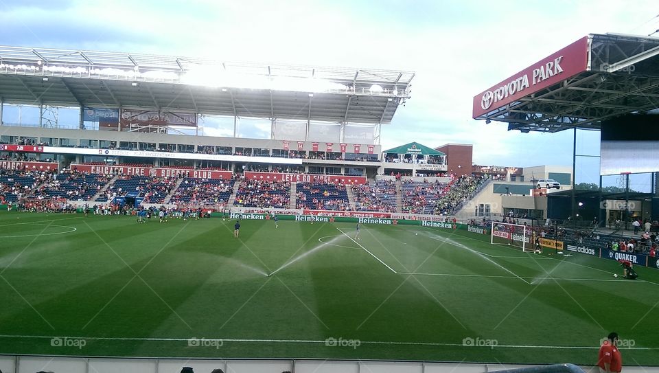 Toyota Park. catching a Chicago Fire soccer game