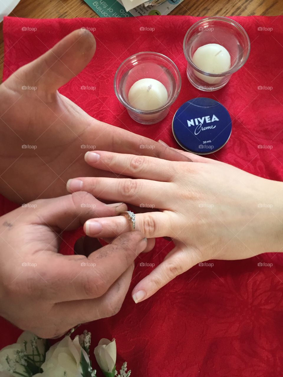 We love  Nivea cream Softens even the hardest working hands before he proposes to a soulmate.