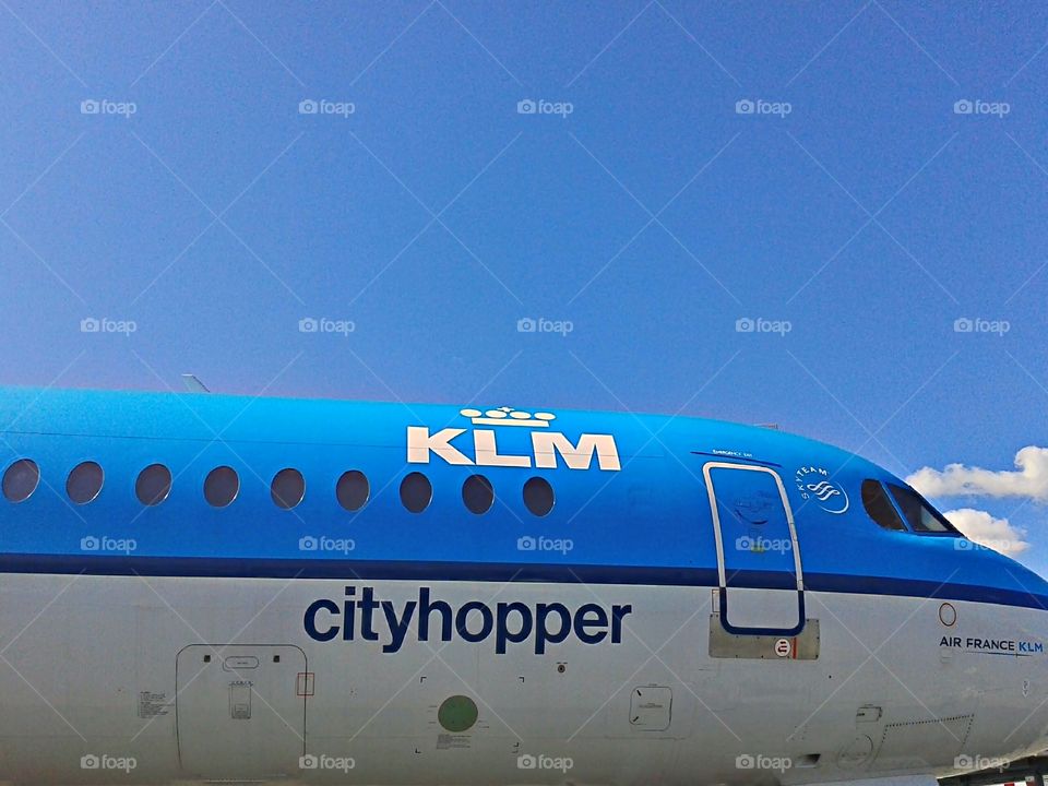 KLM Cityhopper. Dutch KLM Cityhopper at Schiphol Airport