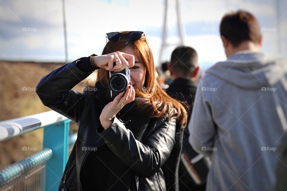 Women taking a photo 