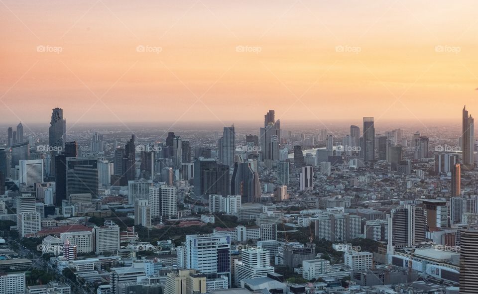 Beautiful skyscraper scape in Bangkok Thailand