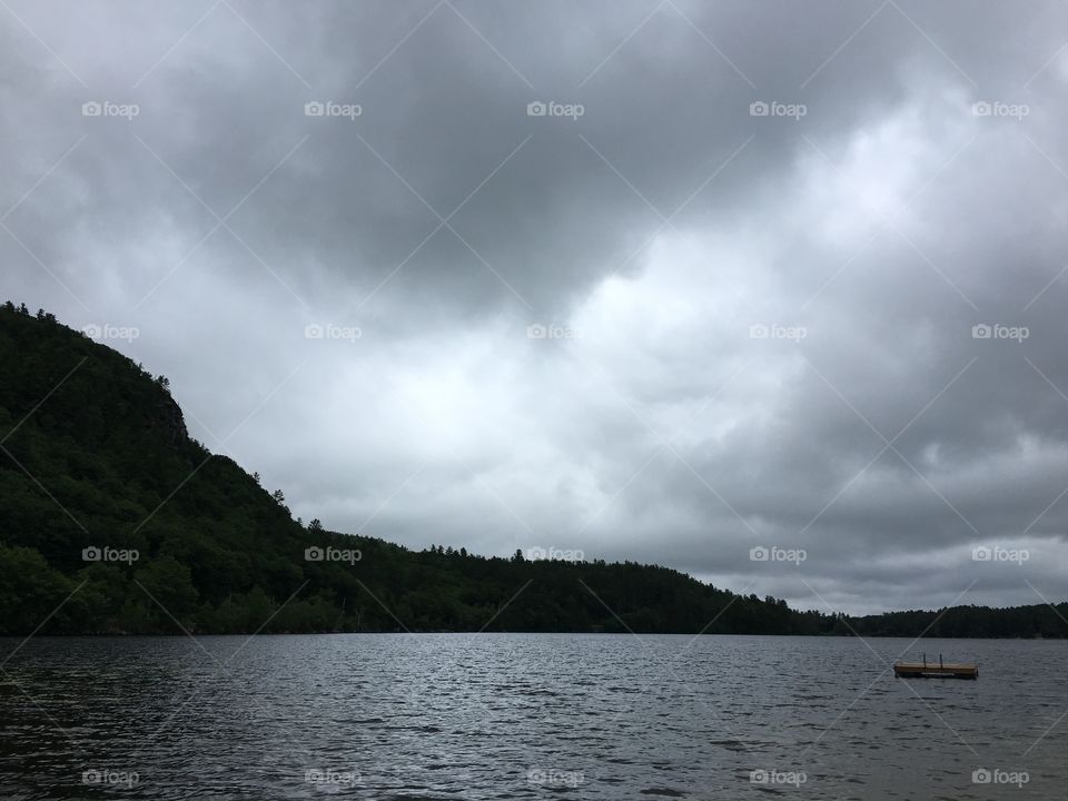 This is over a lake in Maine