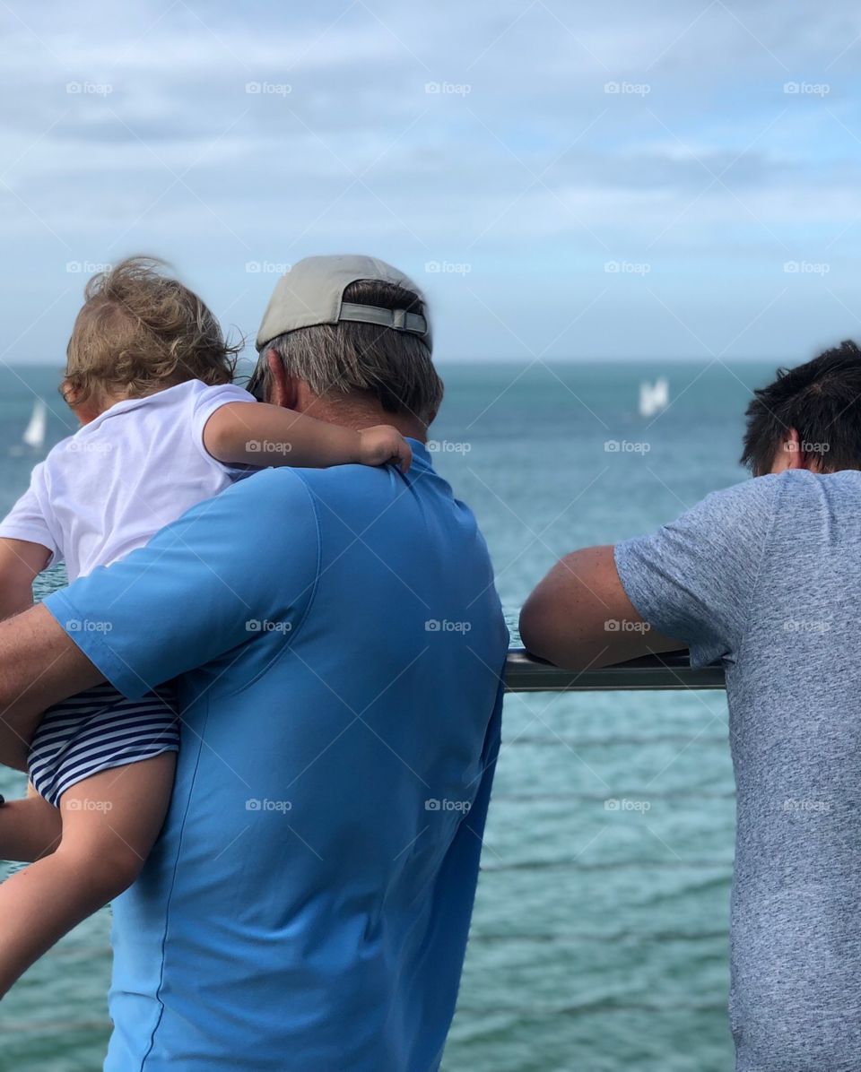 Ocean curiosity doesn’t skip generations. Gramps, dad and son enjoying what the ocean has to offer. 