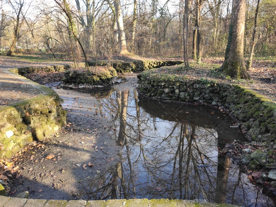 Belgrade Serbia Topcider park pool autumn afternoon scenery