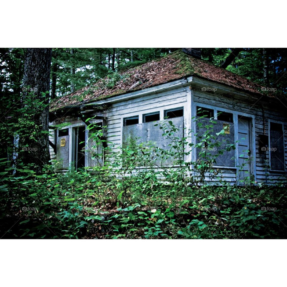 Abandoned Building. Somewhere in Lake George Woods