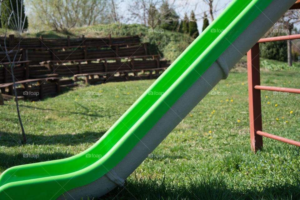 Child slide in a park