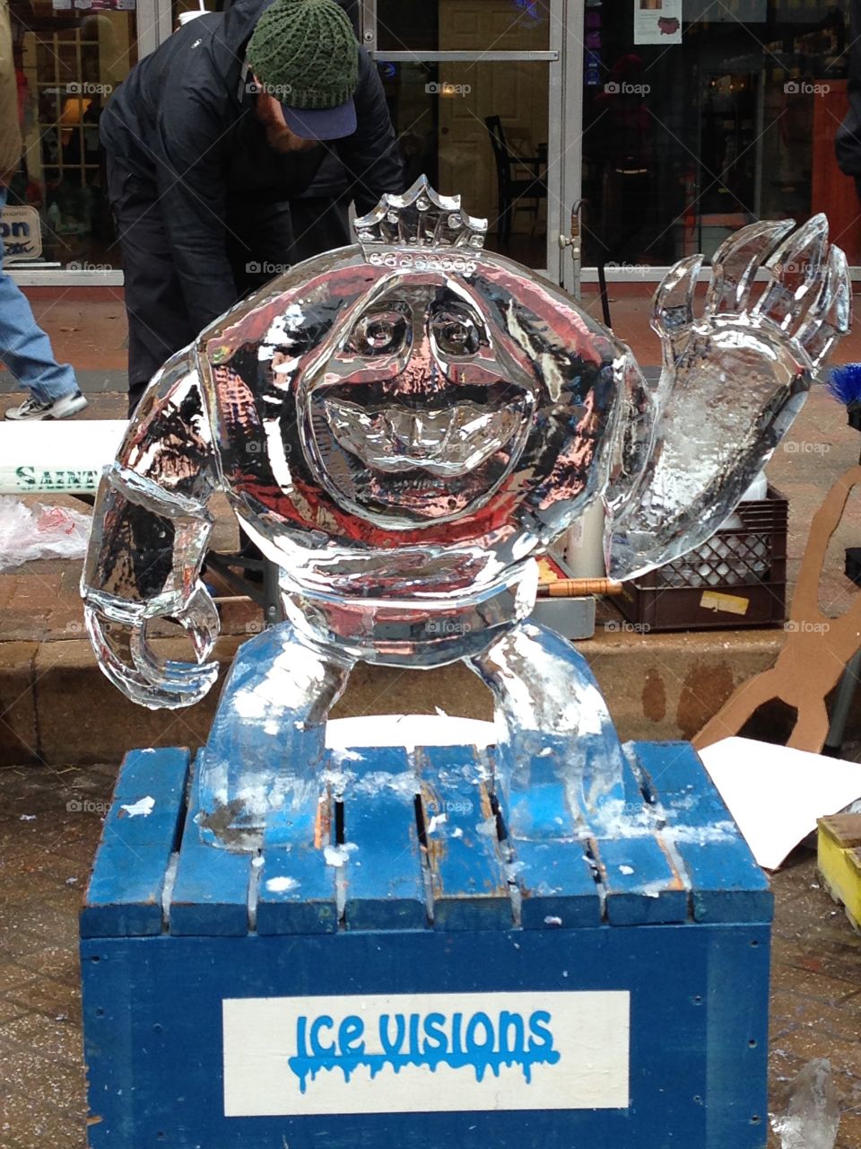 Ice carving contest in St. Charles, IL