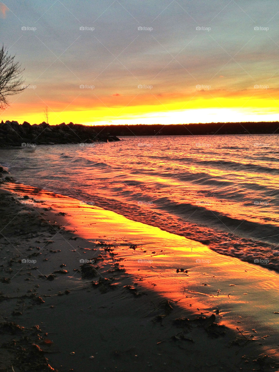 landscape beach sky yellow by somebeach