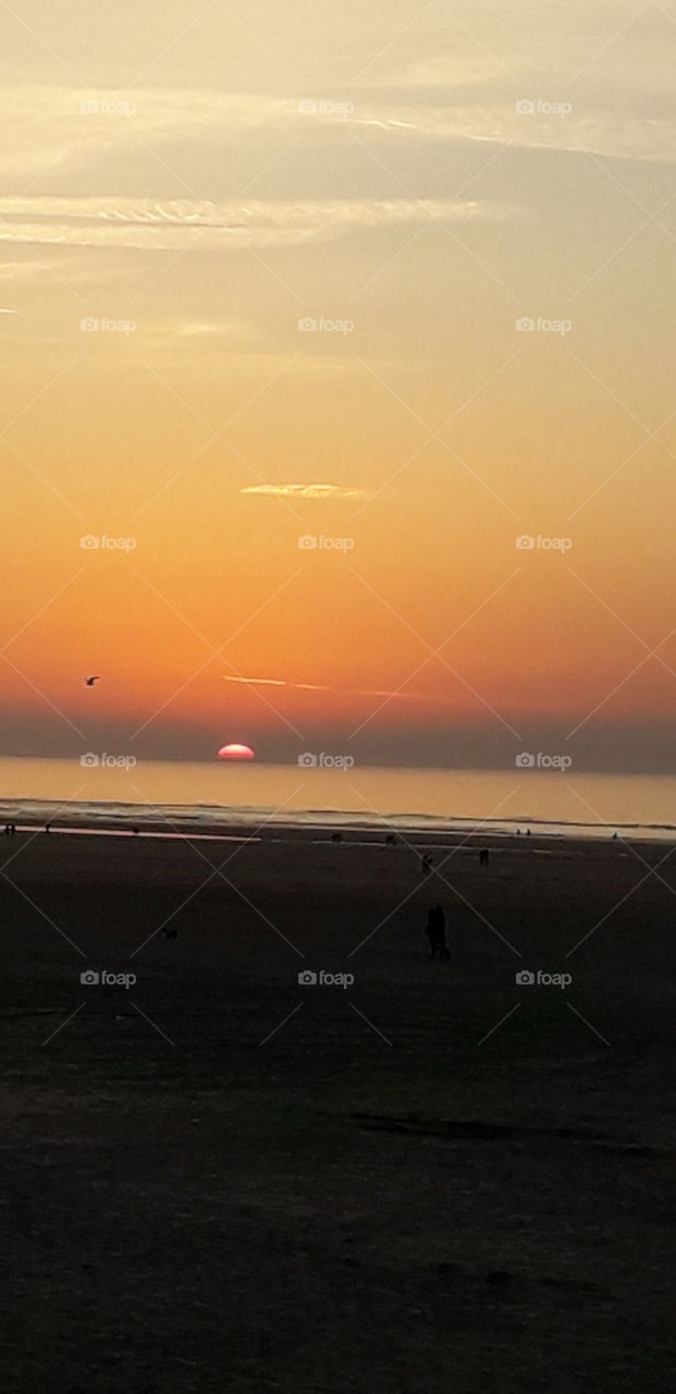 couché de soleil à Berck