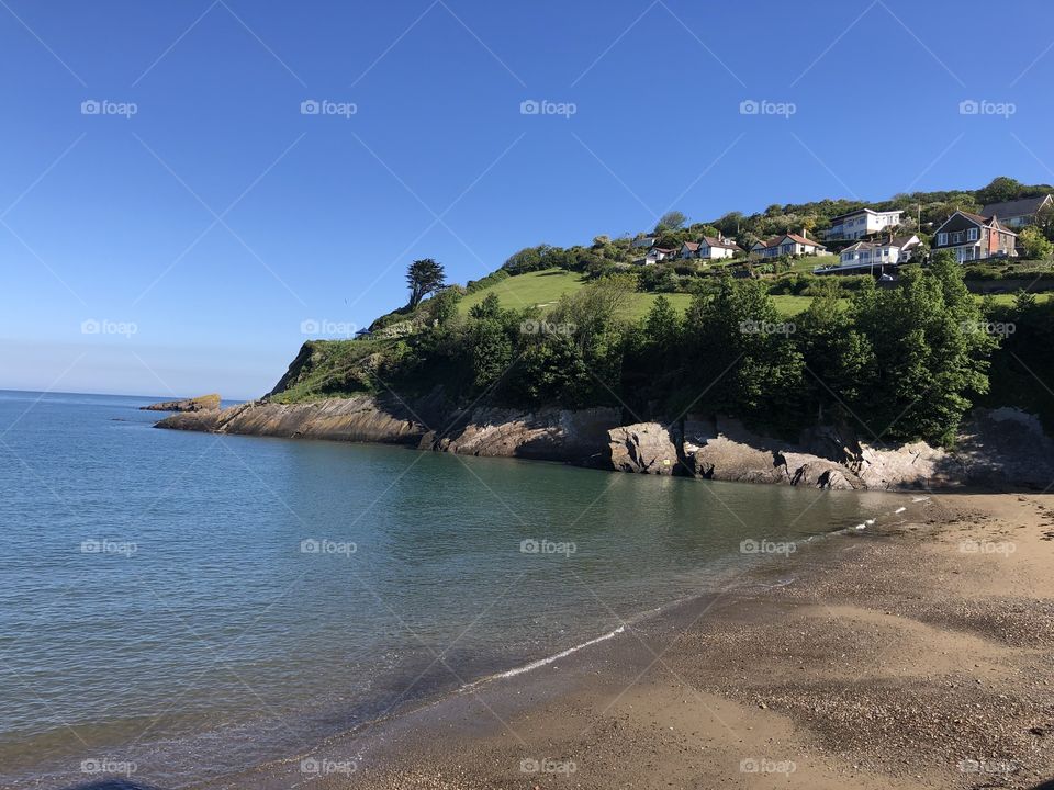 One of two photos of the picturesque village of Combe Martin in Devon in glorious spring sunshine.