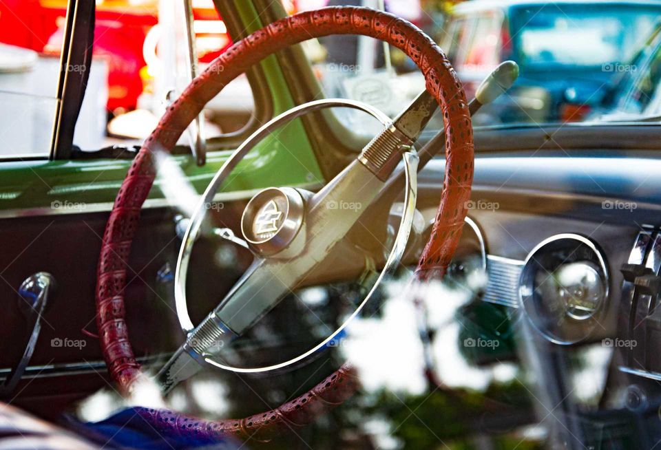 old steering wheel