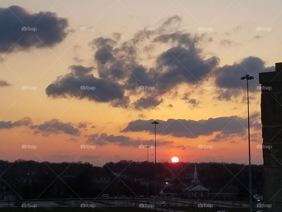 Sunset over Bloomington