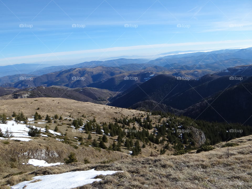 Mountain panorama hills