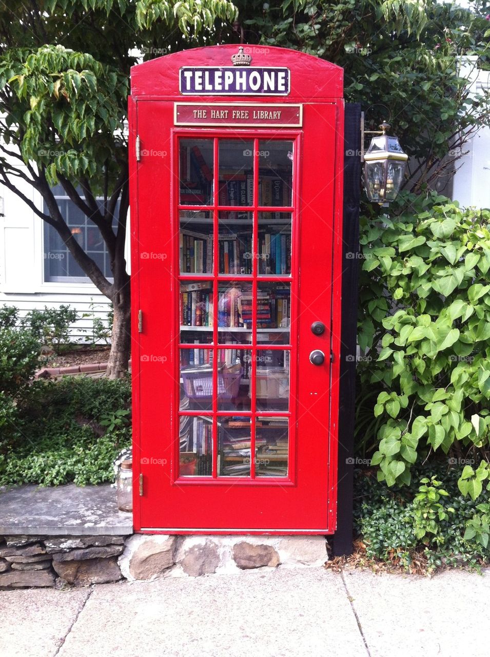 Telephone booth of books 