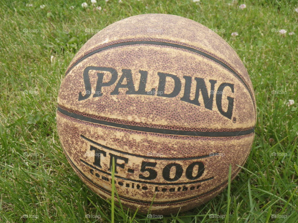 Old worn out basketball