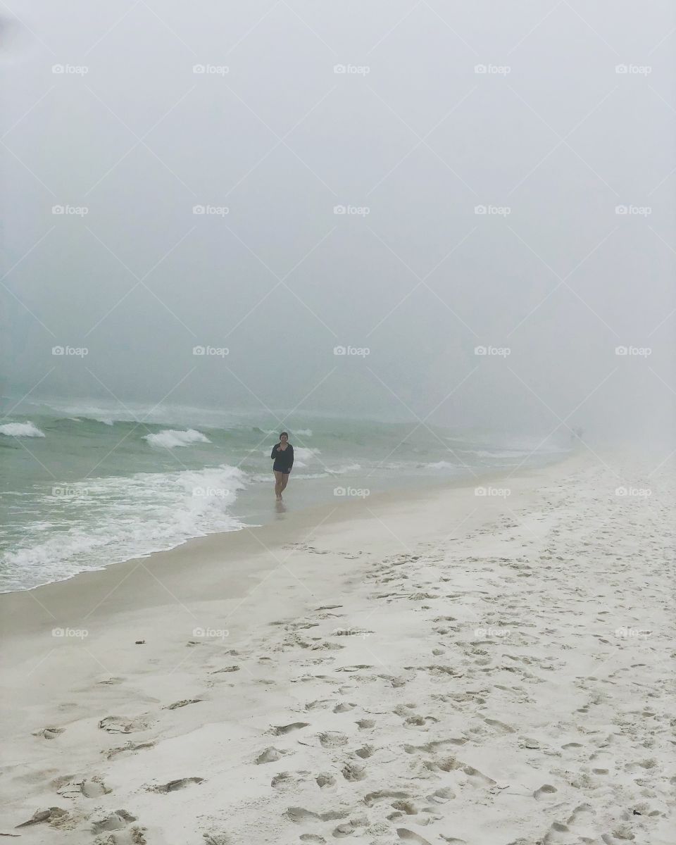 Foggy day at the beach