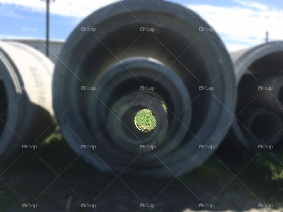 Through the pipe holes