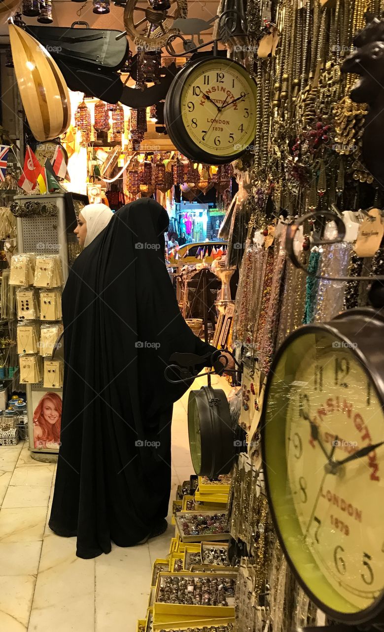 Shopping, Stock, Market, Clock, People