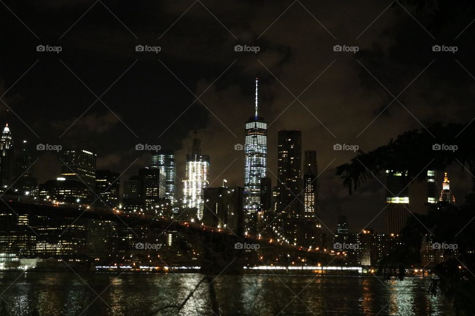 Freedom Tower and Brooklyn Bridge