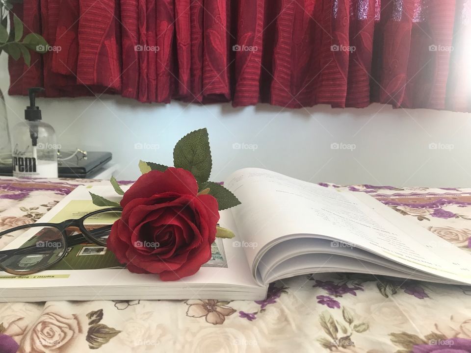 Book and flower