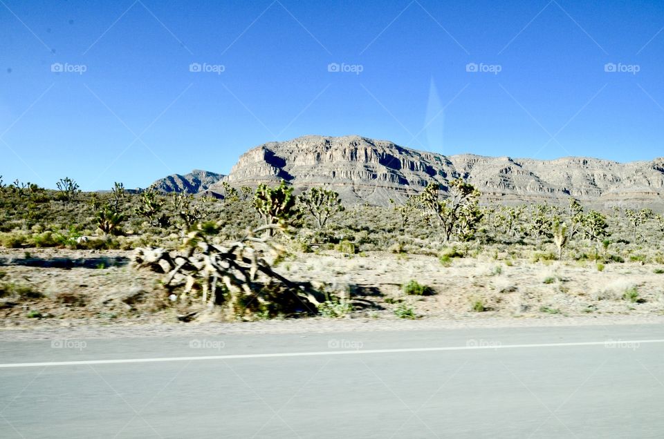 Empty road near the mountain