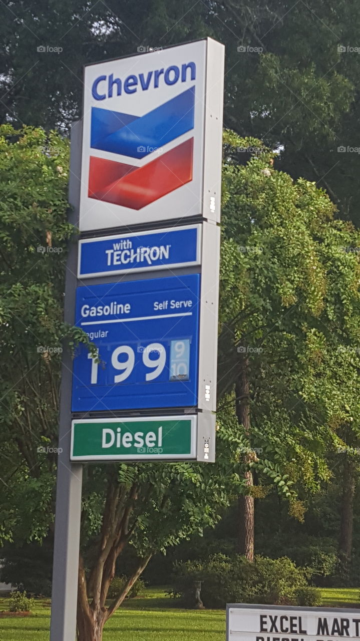 Gas station sign
