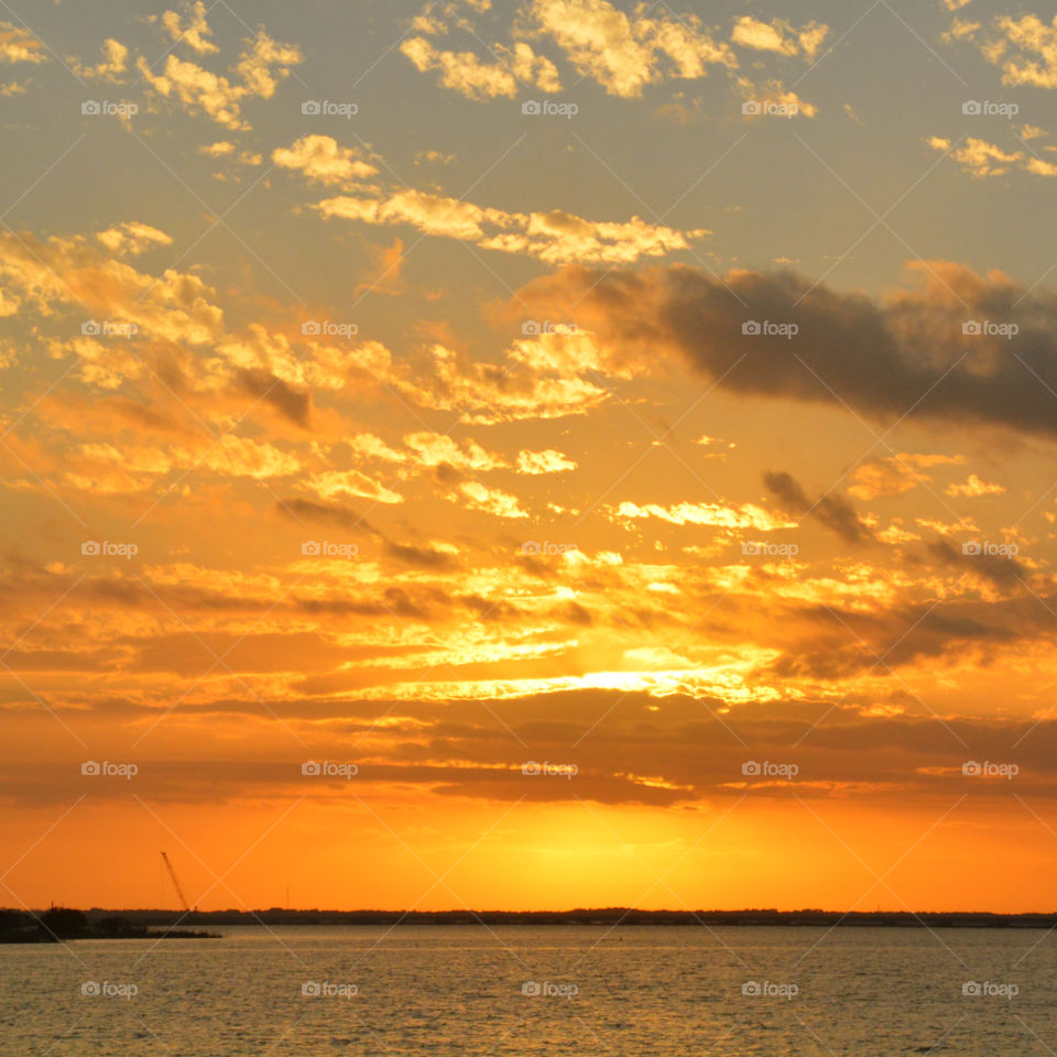 Scenic view of vibrant sky at sunset