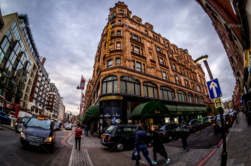 Harrods store London. Famous landmark London