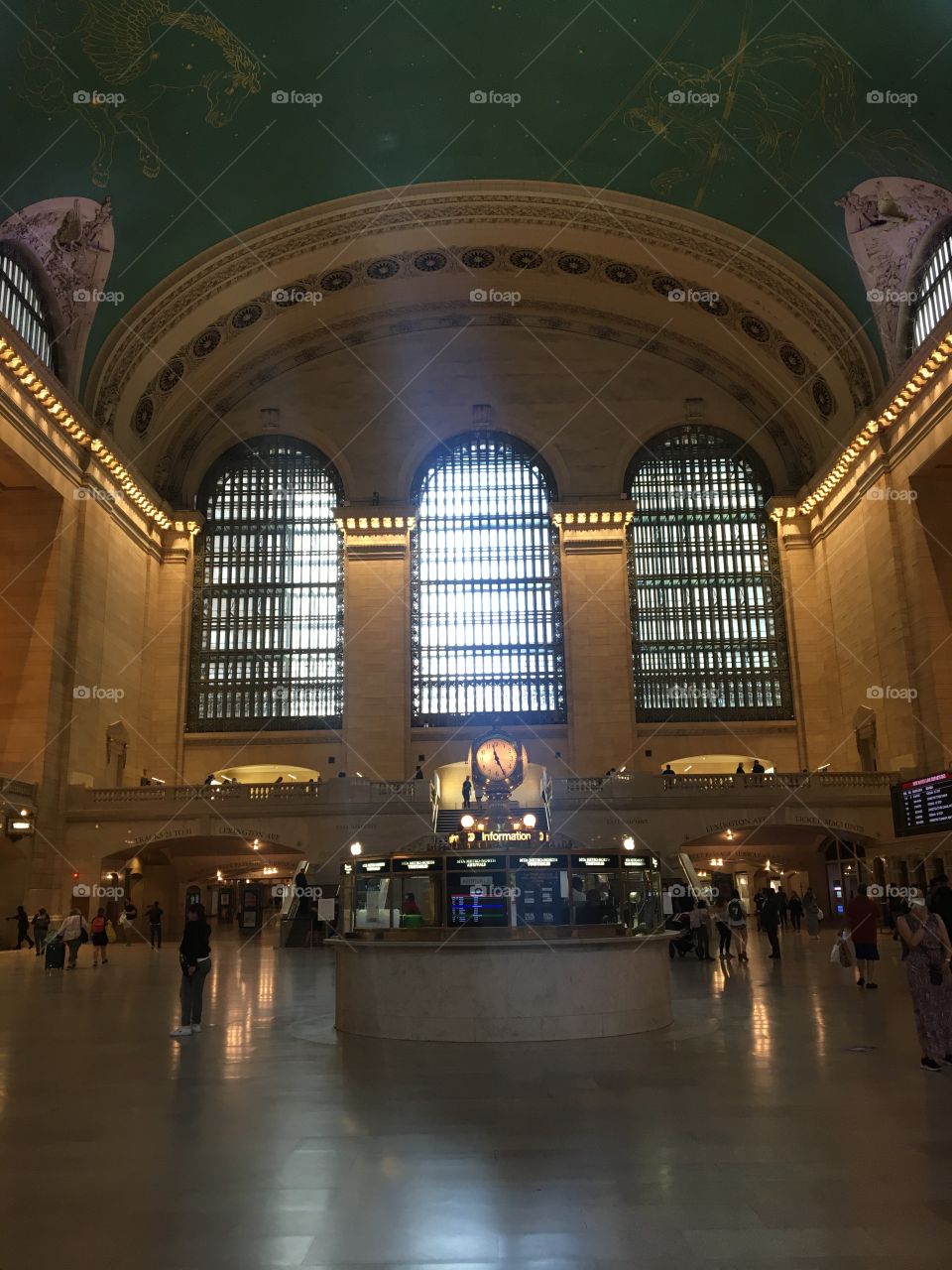 Quiet central terminal at Grand Central Terminal in New York City at midday in May 2021 as coronavirus pandemic appears to wind down 