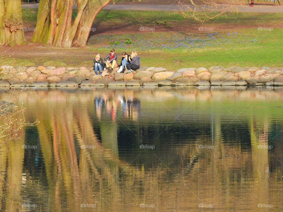 Waterreflection in Spring