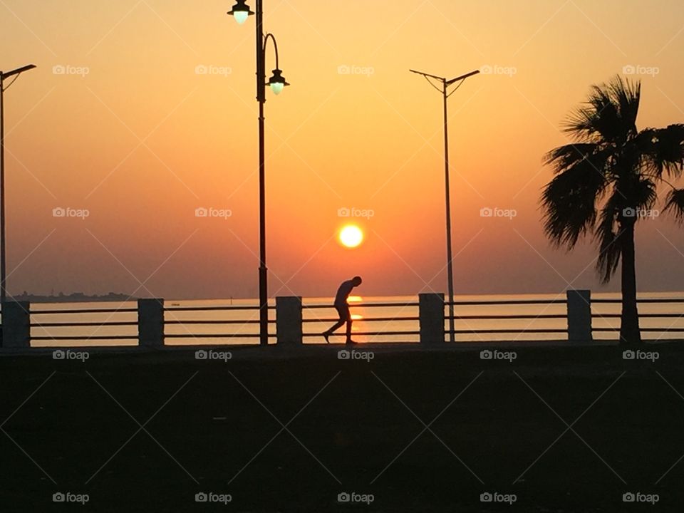 Sunset at Bahrain beach