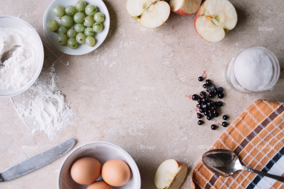 ingredients for fruit puddings