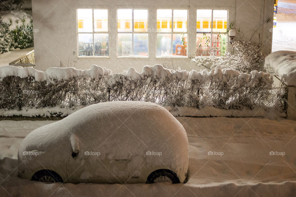 Snowed in car 