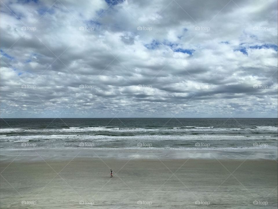 Cloudy Beach Scape