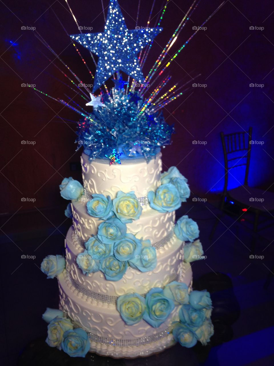 Birthday cake blue
