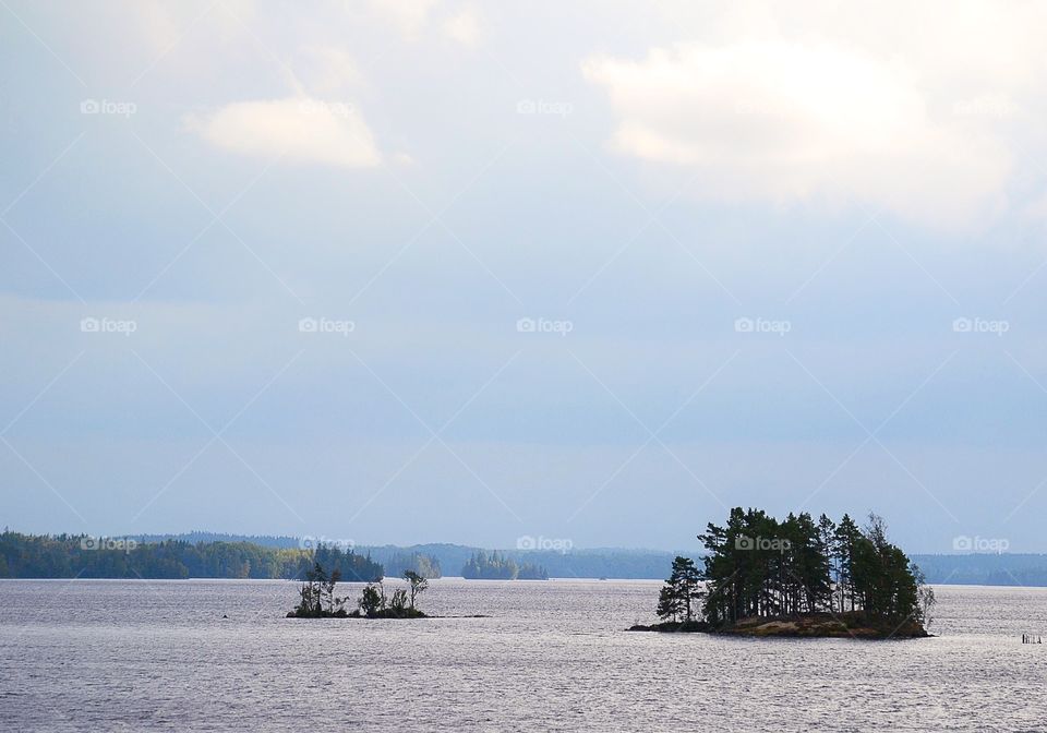 Bad weather over a lake