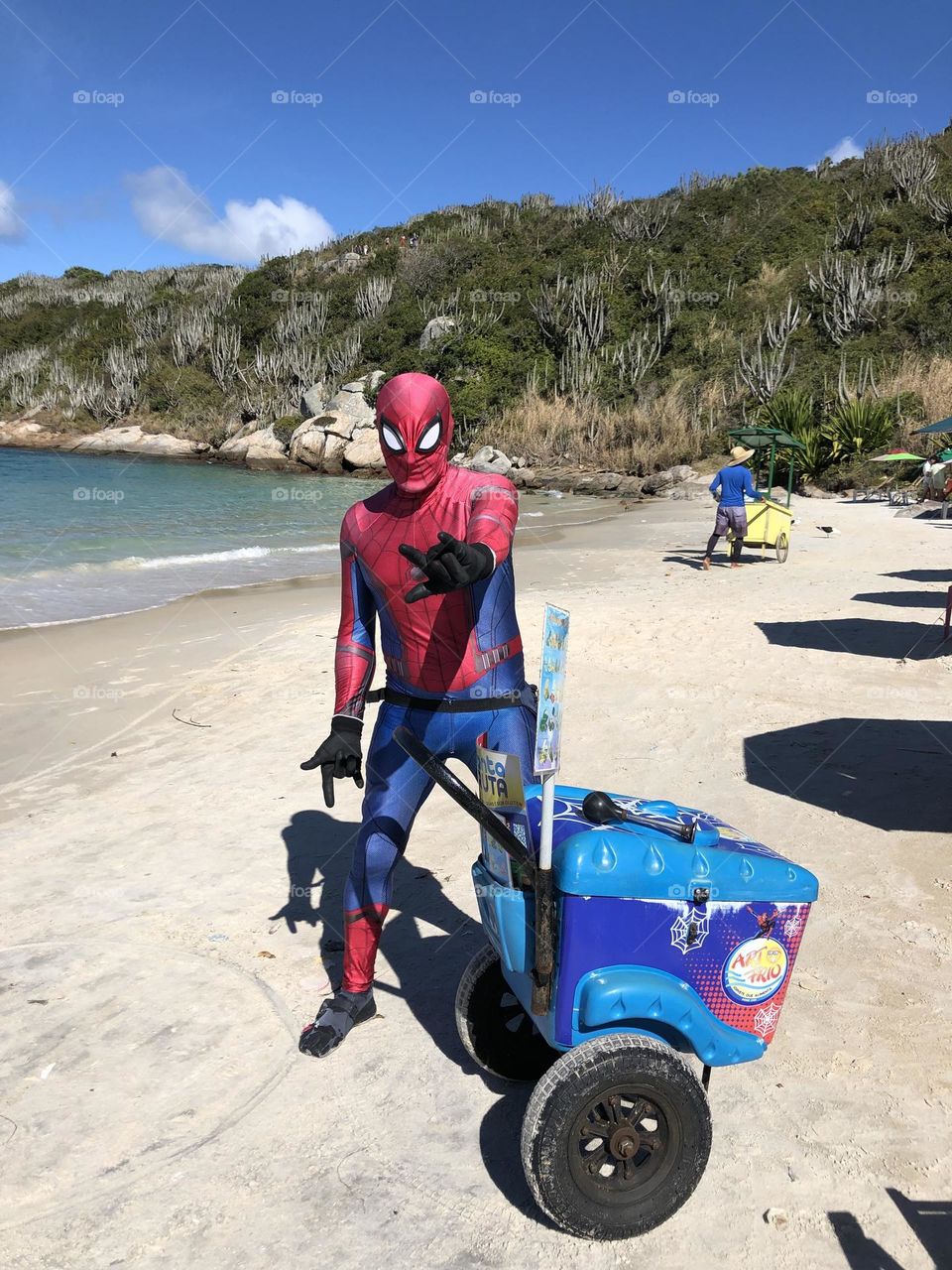 Homem aranha. Arraial do cabo. Brasil.