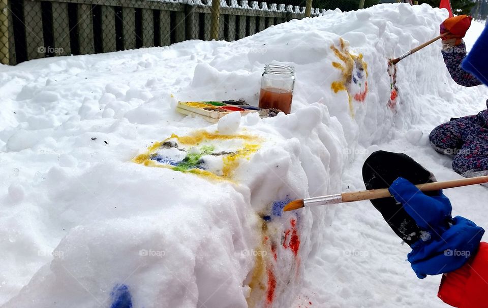 Painting in snow