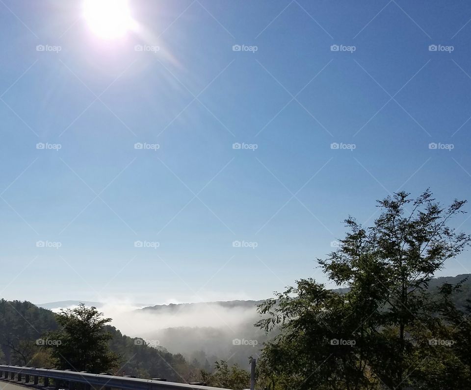 fog in the Allegheny mountains