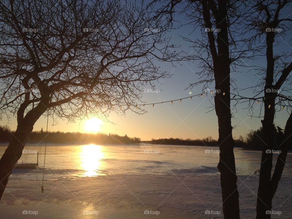 Sunrise in the ice