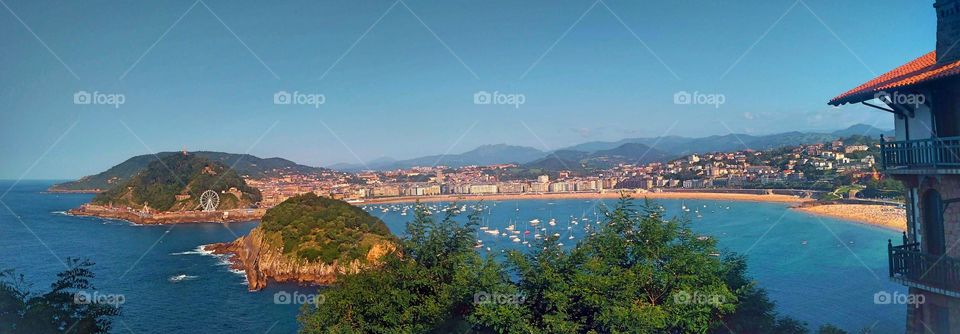 panoramic San Sebastian.
