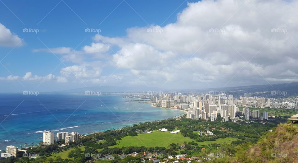 View of cityscape, Honolulu, Hawaii