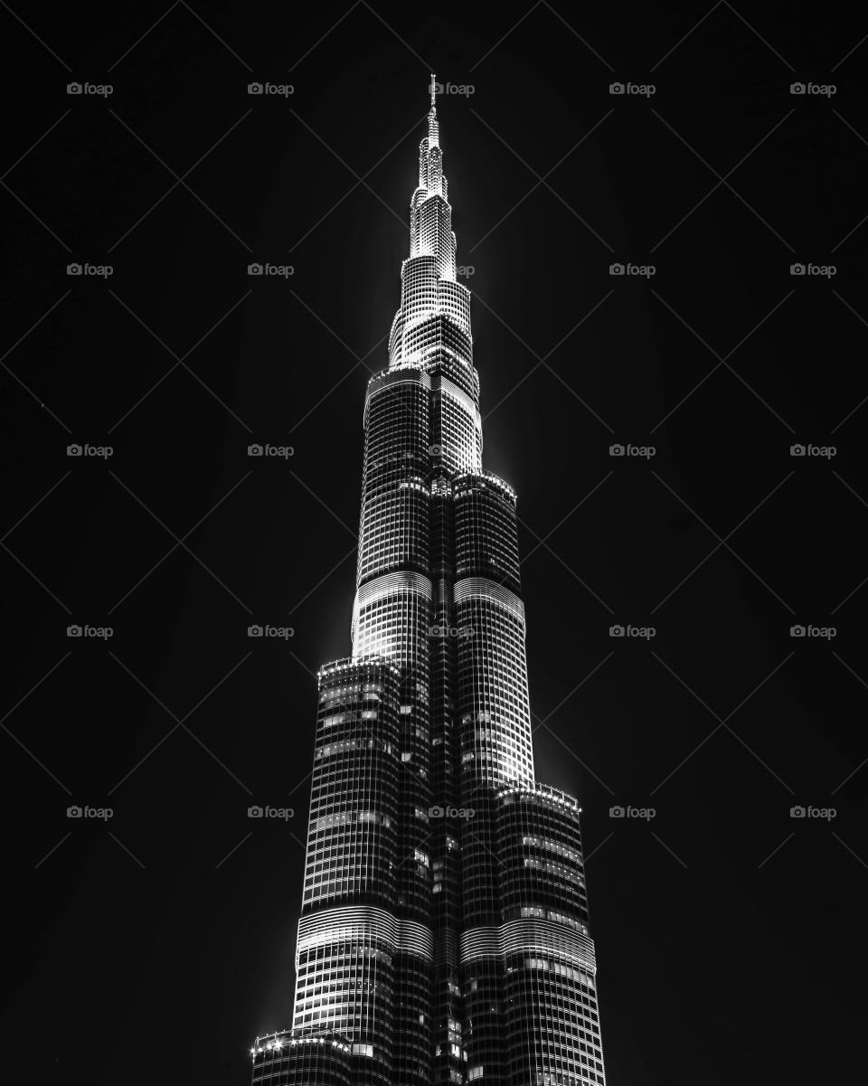 A view of the Burj Khalifa in Dubai, UAE